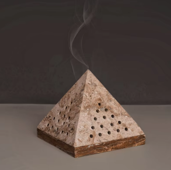 Beige Travertine Bakhoor & Oud Incense Burner