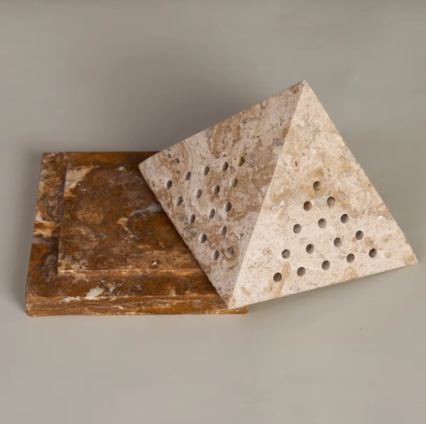 Beige Travertine Bakhoor & Oud Incense Burner - Image 3