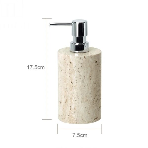 Beige Travertine Natural Stone Soap Dispenser