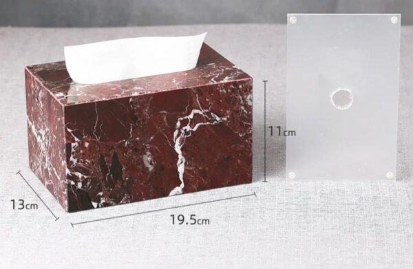 Rosso Levanto Marble Tissue Dispenser